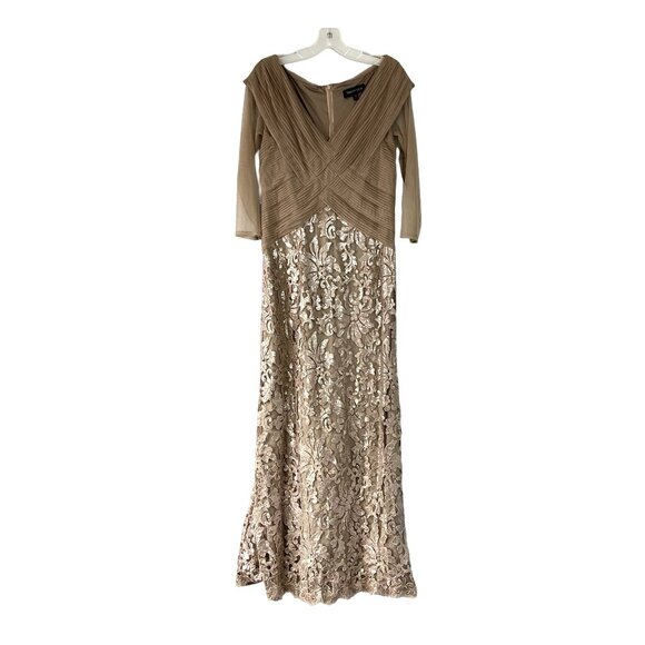 Formal Dress, Party, Mother of the Bride Dress Tadashi Size 12. Tan color. - Picture 2 of 16